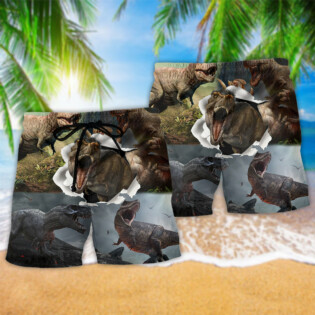 Dinosaur T-Rex Cool Style Amazing - Beach Short - Owl Ohh - Owl Ohh
