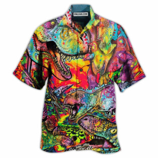 Dinosaur Wonderful World - Hawaiian Shirt - Owl Ohh - Owl Ohh