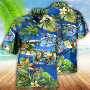 Dinosaur World Summer Beach - Hawaiian Shirt - Owl Ohh - Owl Ohh