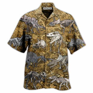 Dinosaur Cool Bone Style - Hawaiian Shirt - Owl Ohh - Owl Ohh