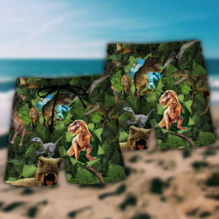 Dinosaur Let The World Hear You Roar World - Beach Short - Owl Ohh - Owl Ohh