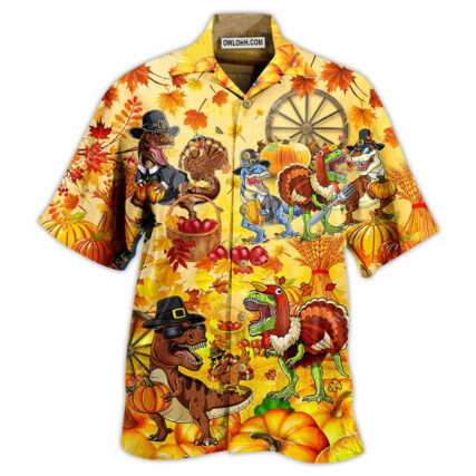 Dinosaur Lovely Autumn - Hawaiian Shirt - Owl Ohh - Owl Ohh