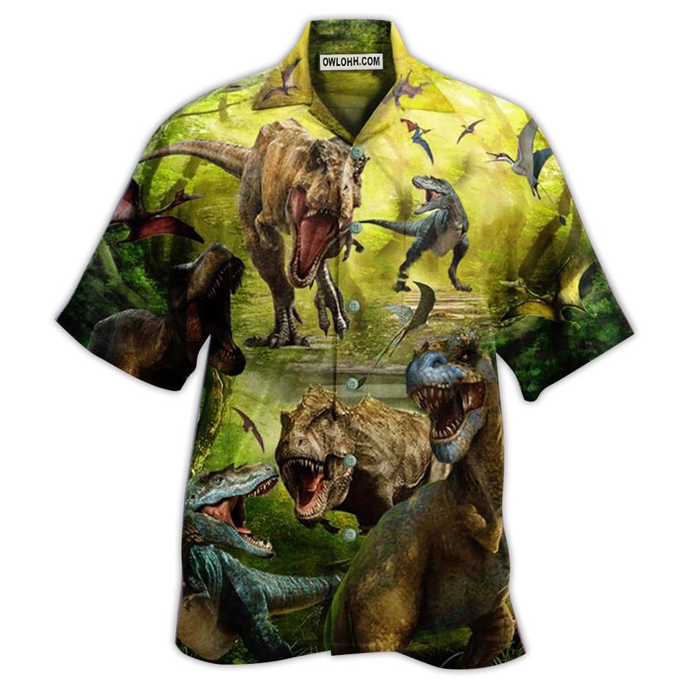 Dinosaur My Love Dinosaur World - Hawaiian Shirt - Owl Ohh - Owl Ohh