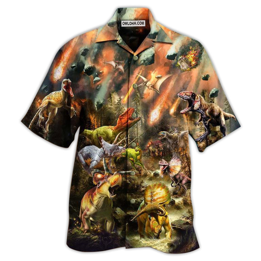 Dinosaur Disastrous War - Hawaiian Shirt - Owl Ohh - Owl Ohh