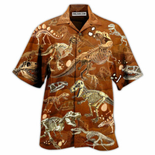 Dinosaur T-Rex Skull Vintage - Hawaiian Shirt - Owl Ohh - Owl Ohh