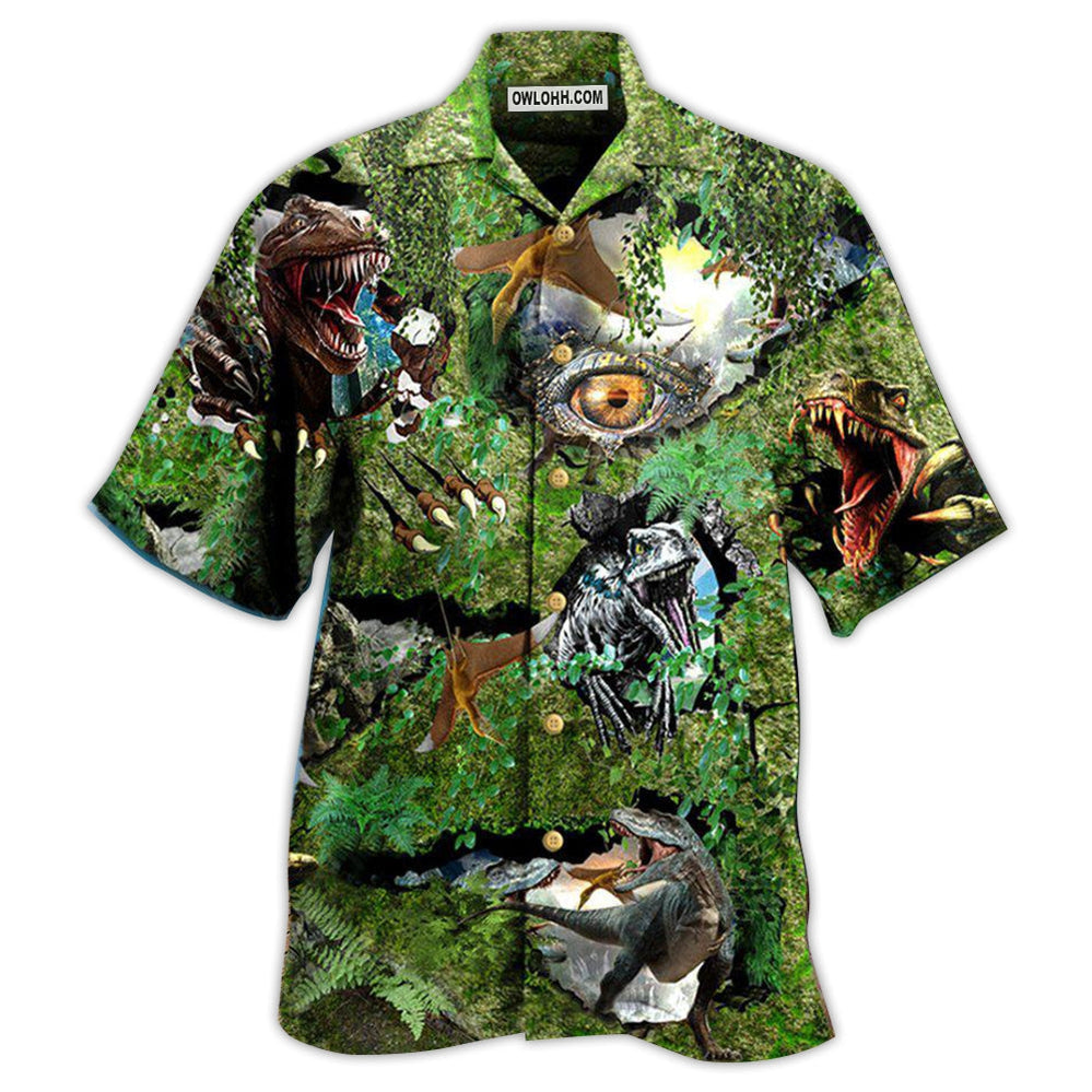 Dinosaur T-rex Just Wanna - Hawaiian Shirt - Owl Ohh - Owl Ohh