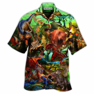 Dinosaur Strong War Life - Hawaiian Shirt - Owl Ohh - Owl Ohh