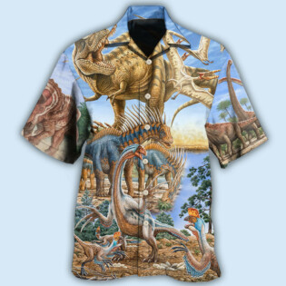 Dinosaur World Art - Hawaiian Shirt - Owl Ohh - Owl Ohh