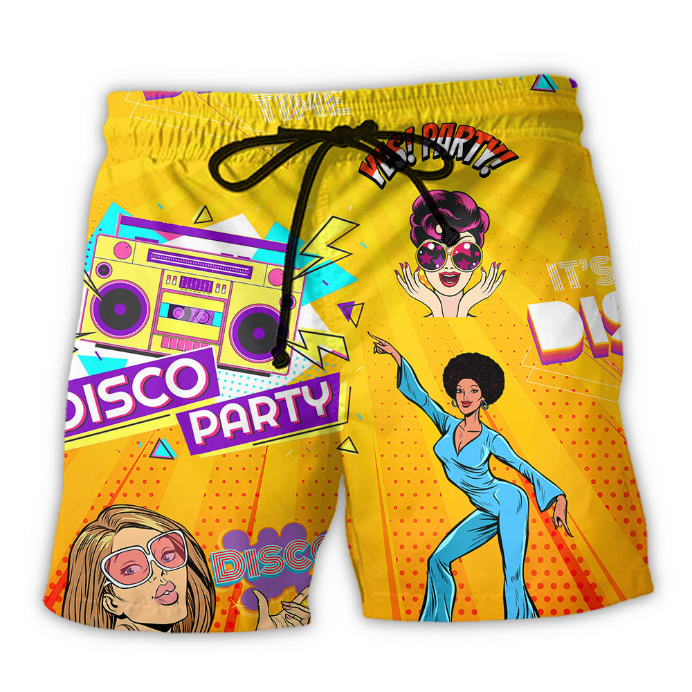 Disco Music It's Time To Party - Beach Short - Owl Ohh - Owl Ohh