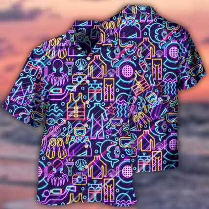 Diving Is Calling And I Must Go I'm So Excited - Hawaiian Shirt - Owl Ohh - Owl Ohh
