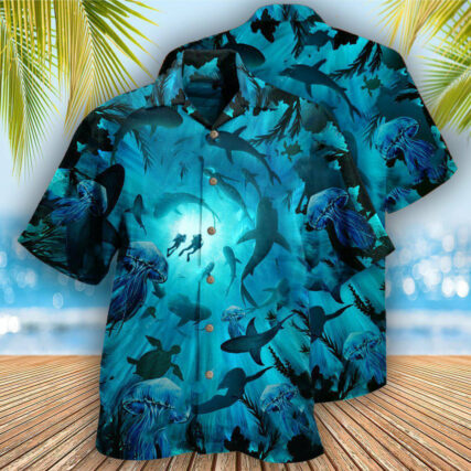 Diving Ocean Marine Biology Into The Sea - Hawaiian Shirt - Owl Ohh - Owl Ohh