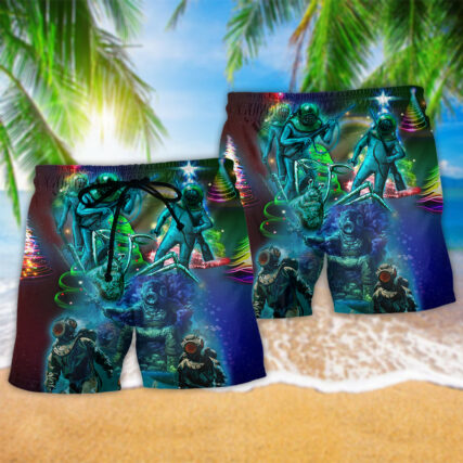Diving Ocean Merry Christmas - Beach Short - Owl Ohh - Owl Ohh