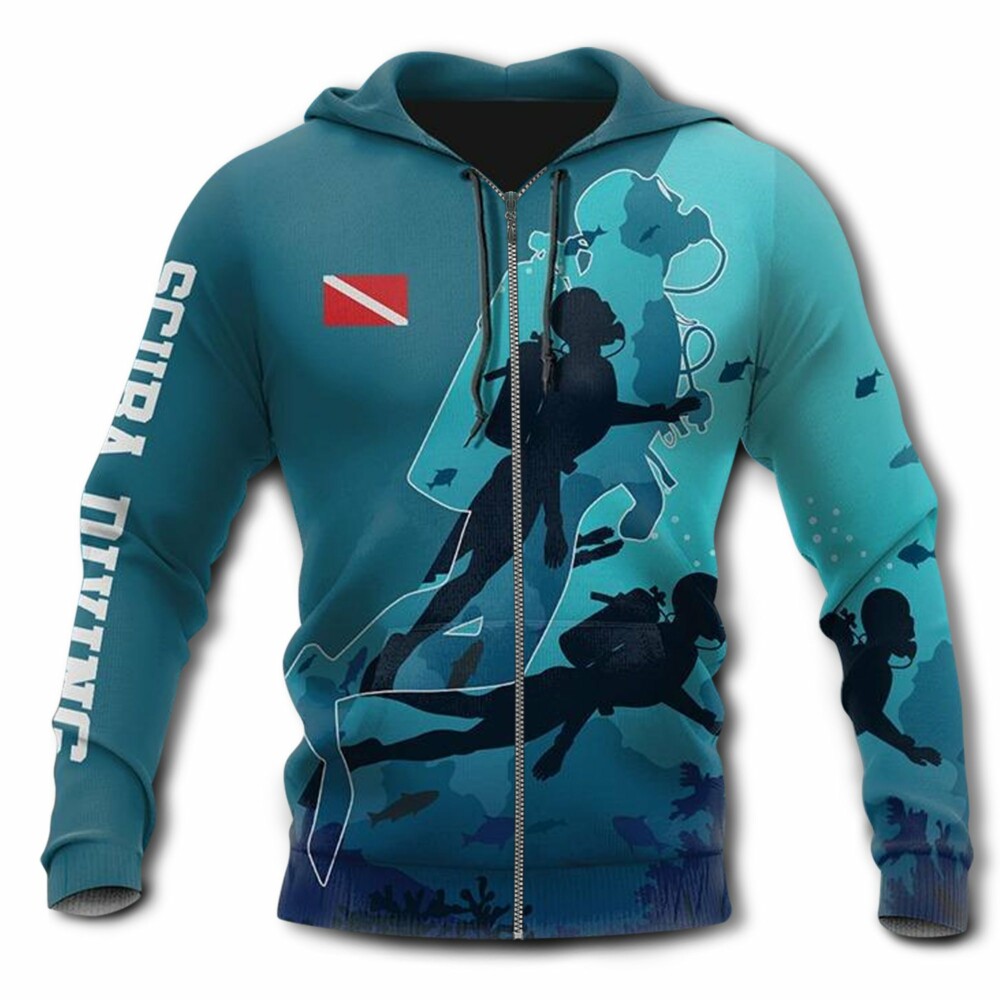Diving Scuba Diving Is My Life I Love Ocean - Hoodie - Owl Ohh - Owl Ohh