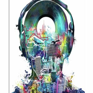Music DJ Colorful City Colorful - Vertical Poster - Owl Ohh - Owl Ohh