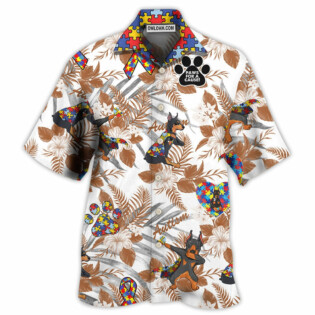 Doberman Autism With Serious Style - Hawaiian Shirt - Owl Ohh - Owl Ohh