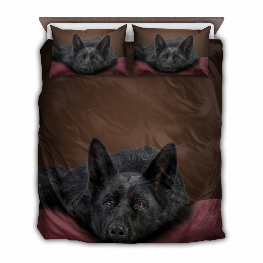 Schipperke Dog Black Sleeping Cute - Bedding Cover - Owl Ohh - Owl Ohh