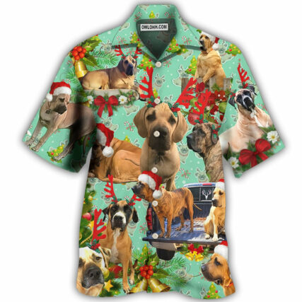 Dog Cute Dogs Merry Christmas - Hawaiian Shirt - Owl Ohh - Owl Ohh