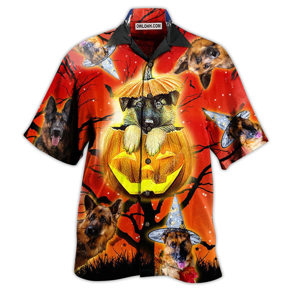 German Shepherd Dog Cute Halloween - Hawaiian Shirt - Owl Ohh - Owl Ohh