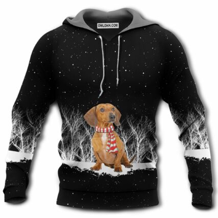 Dog Dachshund Love Snow - Hoodie - Owl Ohh - Owl Ohh