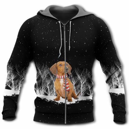 Dog Dachshund Love Snow - Hoodie - Owl Ohh - Owl Ohh