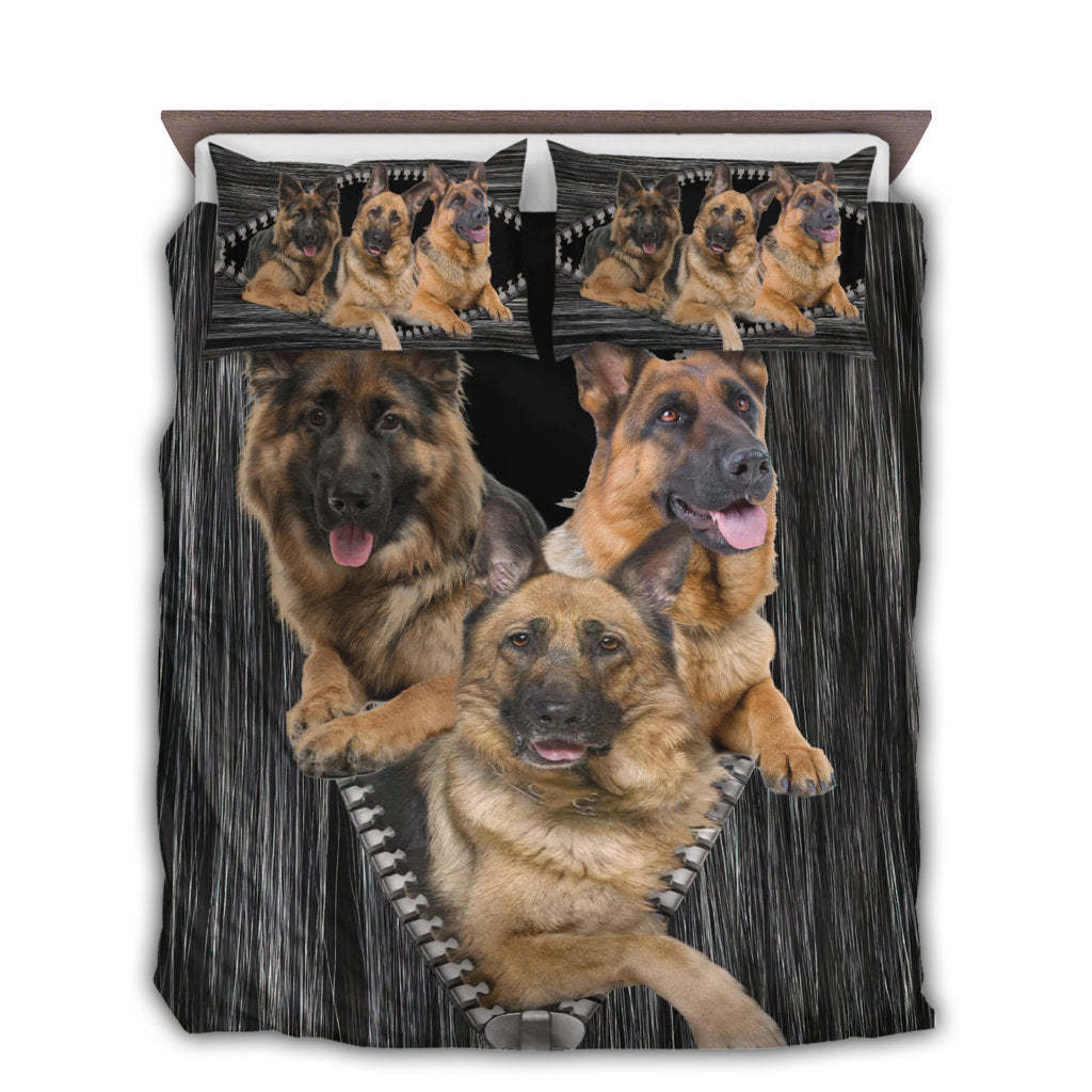 German Shepherd Dog Goodnight Zipped - Bedding Cover - Owl Ohh - Owl Ohh