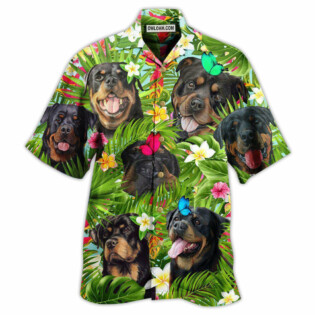 Rottweiler Dog Happy Summer - Hawaiian Shirt - Owl Ohh - Owl Ohh