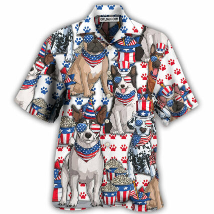Dog Independence Day Dogs - Hawaiian Shirt - Owl Ohh - Owl Ohh