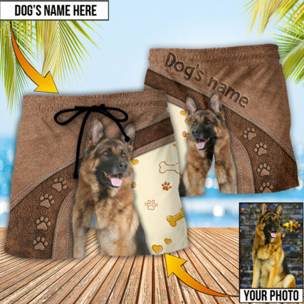 Dog Is My Best Friend Custom Photo - Beach Short - Owl Ohh-Owl Ohh