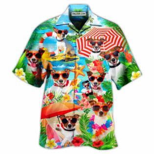 Jack Russell Terrier Dog Love Beach - Hawaiian Shirt - Owl Ohh - Owl Ohh