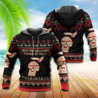 Dog Merry Christmas Fa La La - Hoodie - Owl Ohh - Owl Ohh