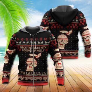 Dog Merry Christmas Fa La La - Hoodie - Owl Ohh - Owl Ohh