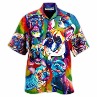 Pitbull Love Color Painting - Hawaiian Shirt - Owl Ohh - Owl Ohh