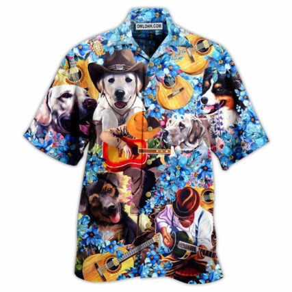Guitar Dog That's What I Do I Pet Dogs I Play Guitars - Hawaiian Shirt - Owl Ohh - Owl Ohh