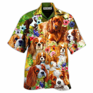 Cavalier King Charles Spaniel Dog The Best Therapy Has Fur And Four Legs - Hawaiian Shirt - Owl Ohh - Owl Ohh