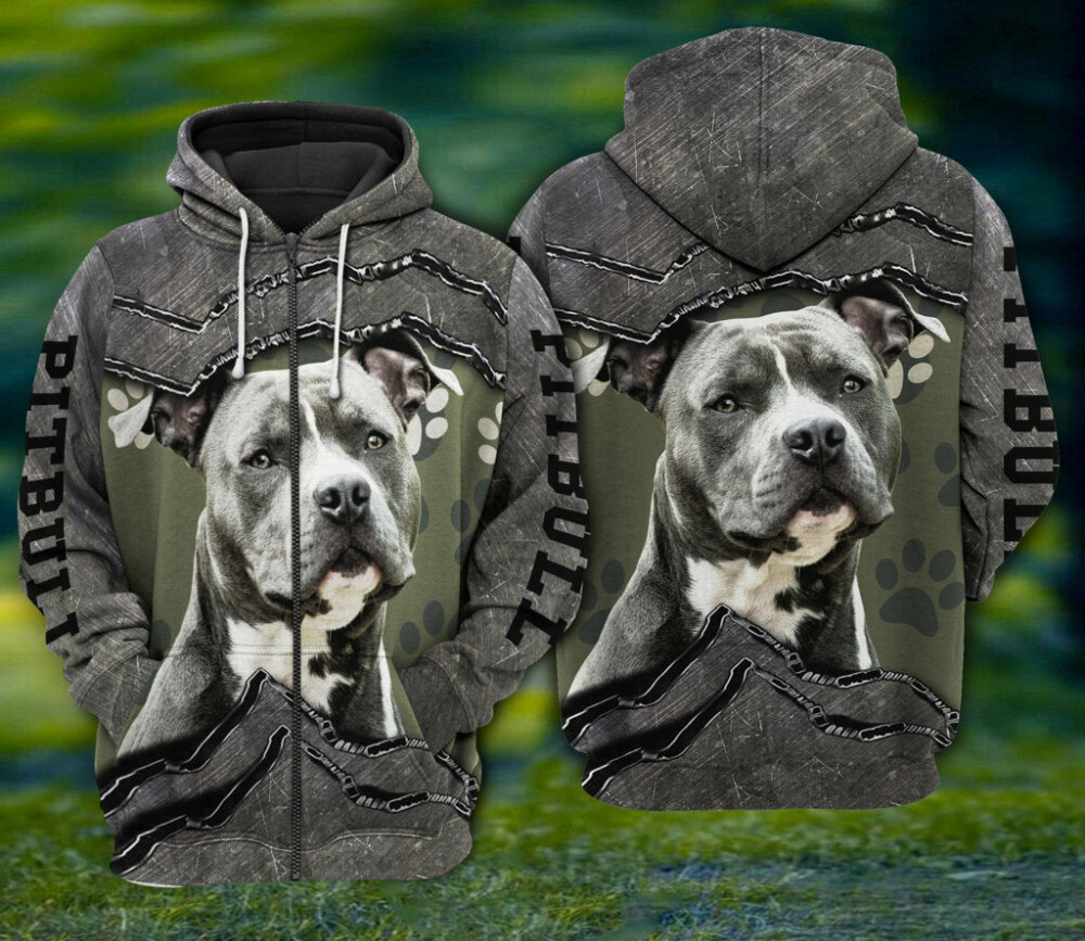 Dog pitbull my friend - Hoodie - HOOD09NGA180921
