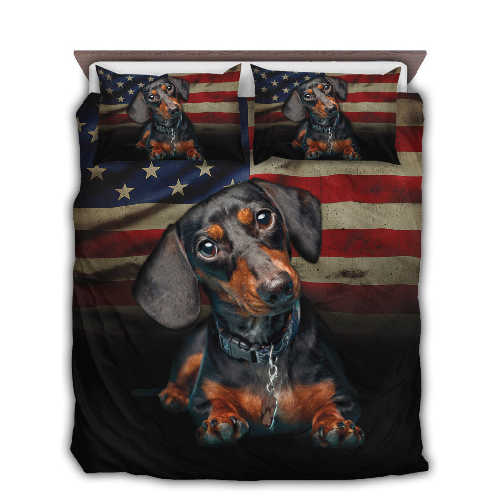 Dachshund Dog America My Friend Style - Bedding Cover - Owl Ohh - Owl Ohh