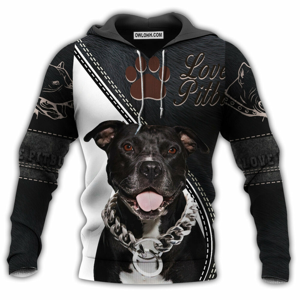 Pitbull Lover Forever Cool Dog - Hoodie - Owl Ohh - Owl Ohh