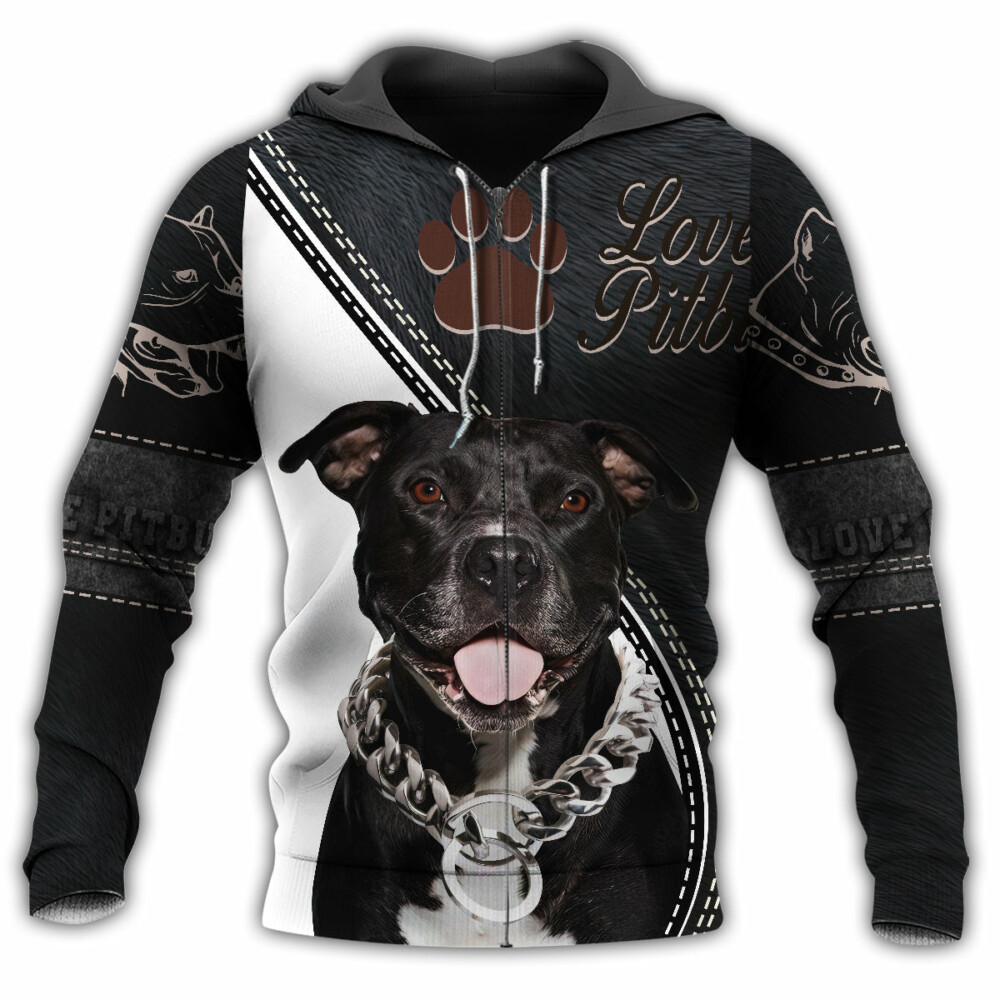 Pitbull Lover Forever Cool Dog - Hoodie - Owl Ohh - Owl Ohh