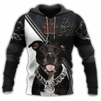 Pitbull Lover Forever Cool Dog - Hoodie - Owl Ohh - Owl Ohh