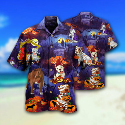 Halloween Dogs Night Scary - Hawaiian Shirt - Owl Ohh - Owl Ohh