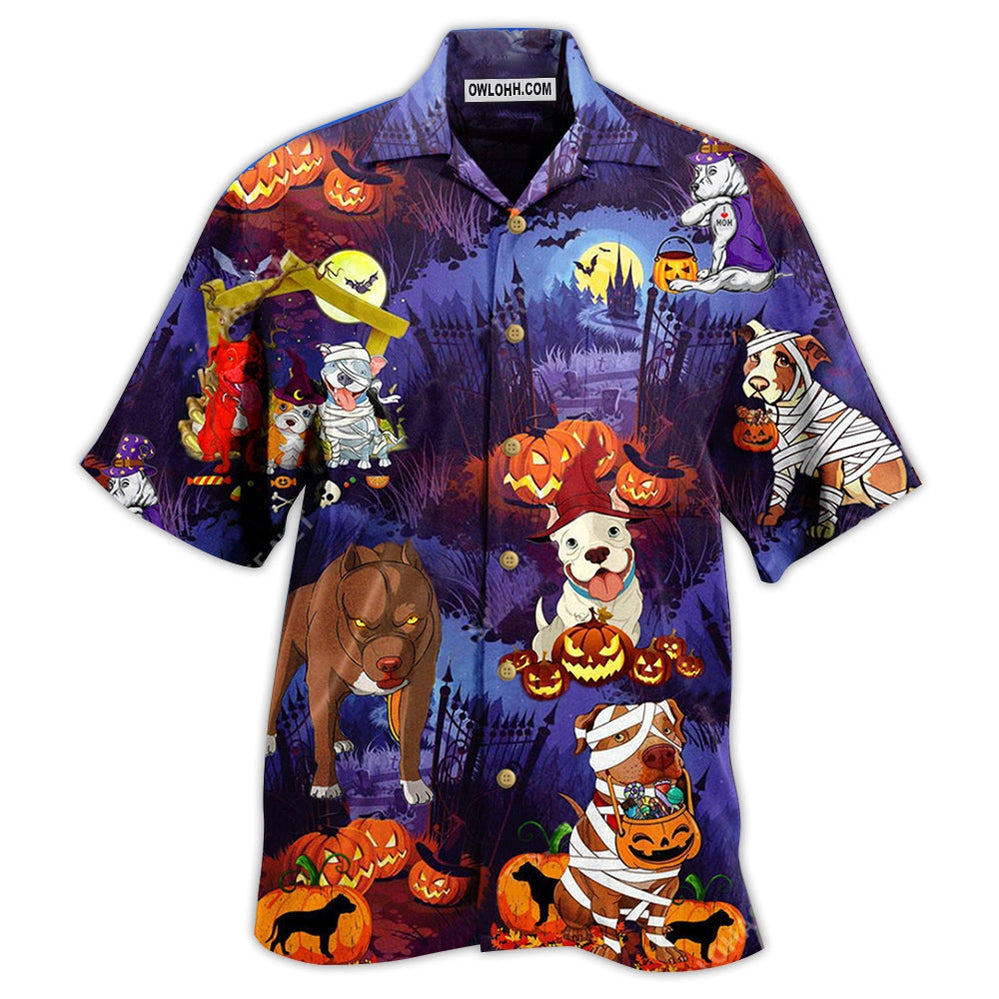 Halloween Dogs Night Scary - Hawaiian Shirt - Owl Ohh - Owl Ohh