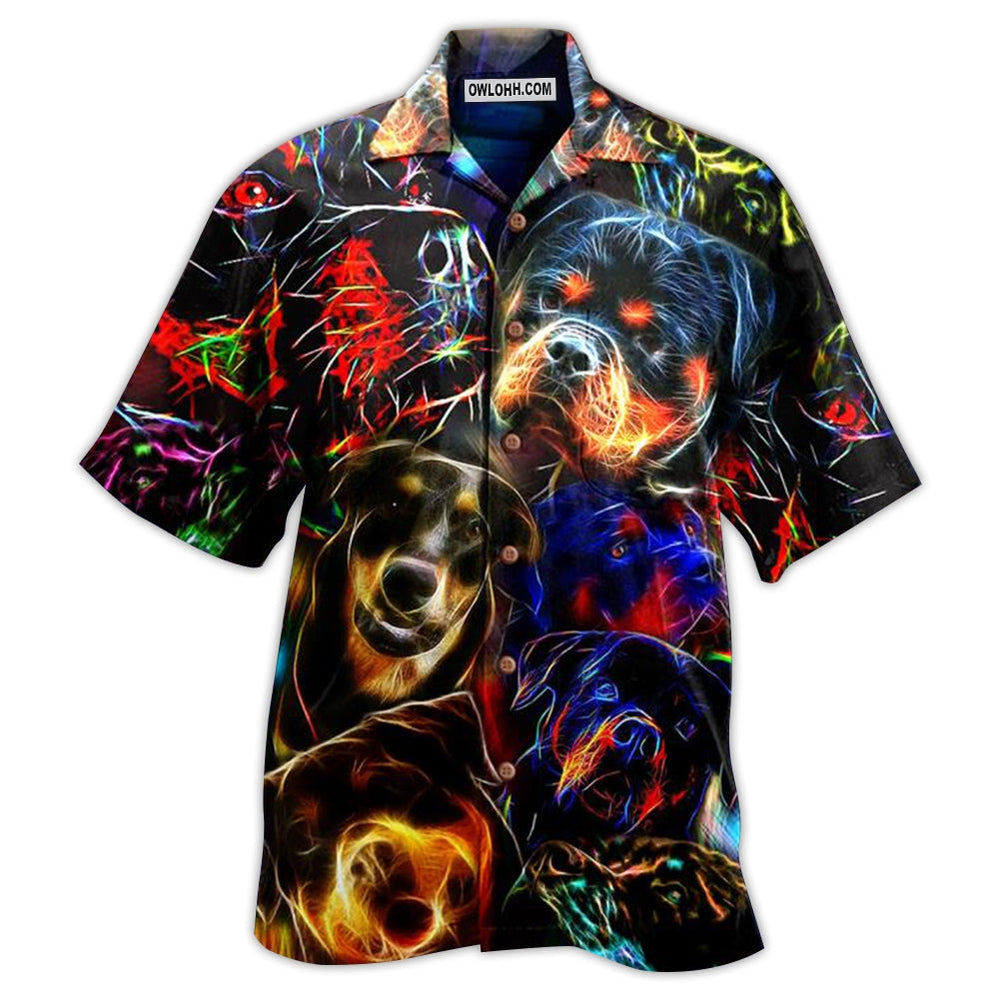 Rottweiler Dogs Bubby Style - Hawaiian Shirt - Owl Ohh - Owl Ohh