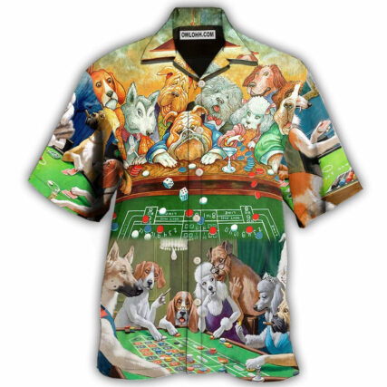 Dog Casino Play So Many Funny - Hawaiian Shirt - Owl Ohh - Owl Ohh