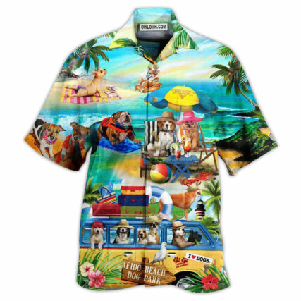 Dogs Paws On Board Love Beach - Hawaiian Shirt - Owl Ohh - Owl Ohh