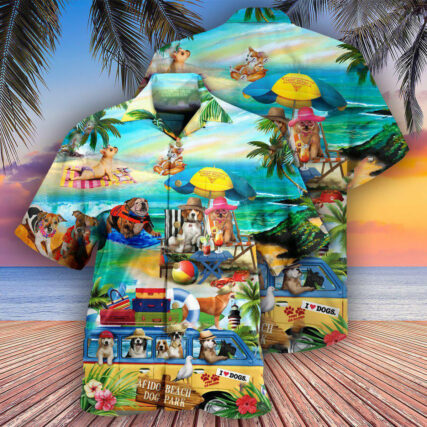 Dogs Paws On Board Love Beach - Hawaiian Shirt - Owl Ohh - Owl Ohh