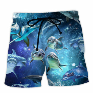 Dolphin In The Frozen Galaxy - Beach Short - Owl Ohh - Owl Ohh