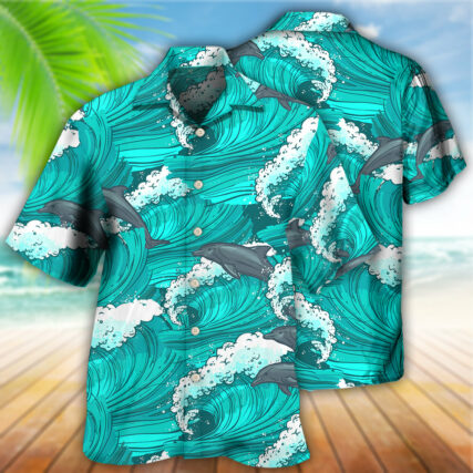 Dolphin Loves Fresh Ocean And Summer - Hawaiian Shirt - Owl Ohh - Owl Ohh