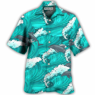 Dolphin Loves Fresh Ocean And Summer - Hawaiian Shirt - Owl Ohh - Owl Ohh