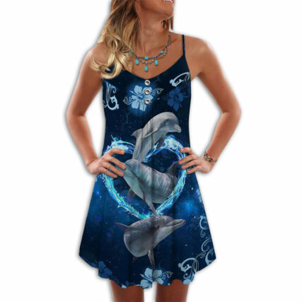 Dolphin Loves Summer Blue Style - Summer Dress - Owl Ohh - Owl Ohh