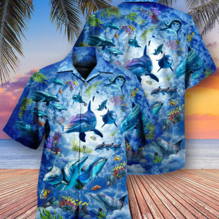 Dolphin My Lovely Animal Is A Dolphin - Hawaiian Shirt - Owl Ohh - Owl Ohh